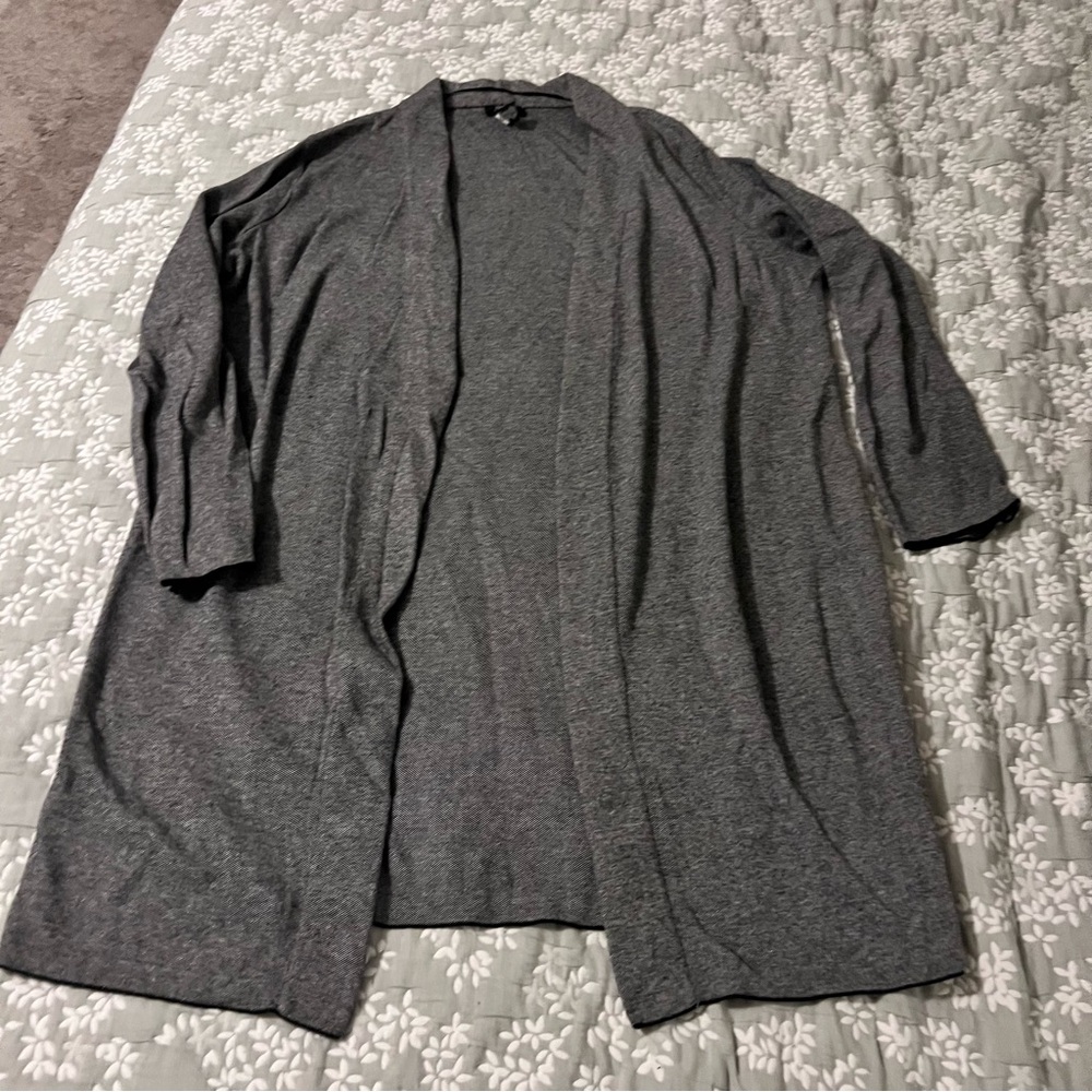 Alfani Charcoal Open Front Cardigan